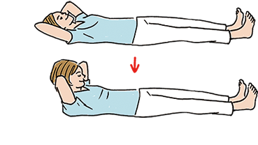 おへそのぞき。腹筋を鍛えると便が出やすくなります